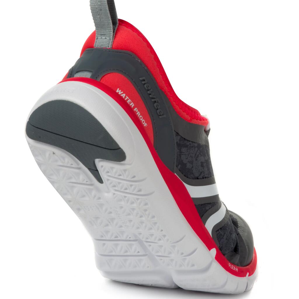 Walkingschuhe wasserdicht PW 580 RespiDry Damen grau/rot