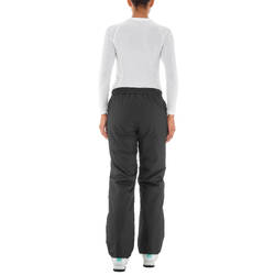 SKI-P PA 100 WOMEN'S DOWNHILL SKI TROUSERS - BLACK