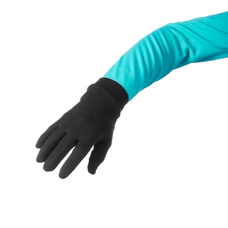 Нижние перчатки для треккинга в горах из шелка для взрослых TREK 500 