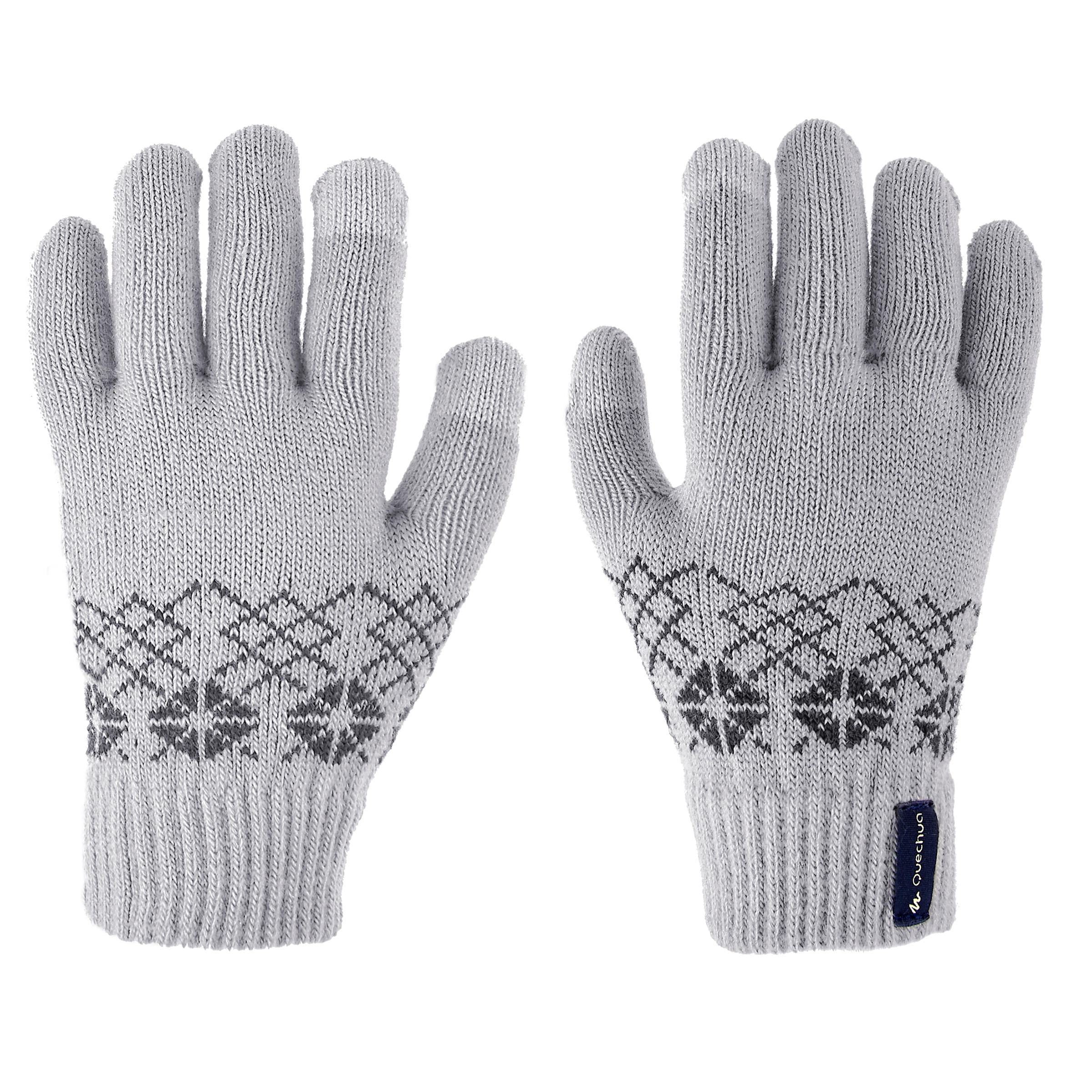

SH100 Warm Child's Hiking Knit Gloves-Grey -  By QUECHUA | Decathlon
