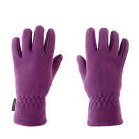 Children's fleece hiking gloves MH500 - Purple