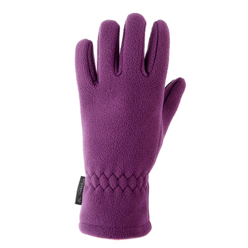 Children's fleece hiking gloves MH500 - Purple Children's fleece hiking gloves MH500 - Purple