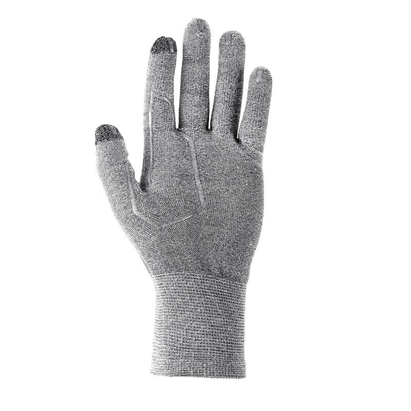 Adult Mountain Trekking Seamless Liner Gloves Trek 500 - grey