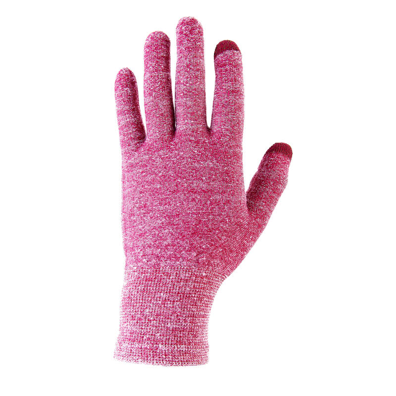 Sous-gants tactiles de trekking montagne - TREK 500 violet unisexe