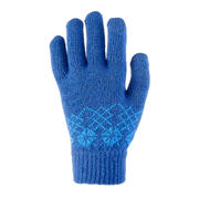 Children's knitted hiking gloves MH100 - Blue