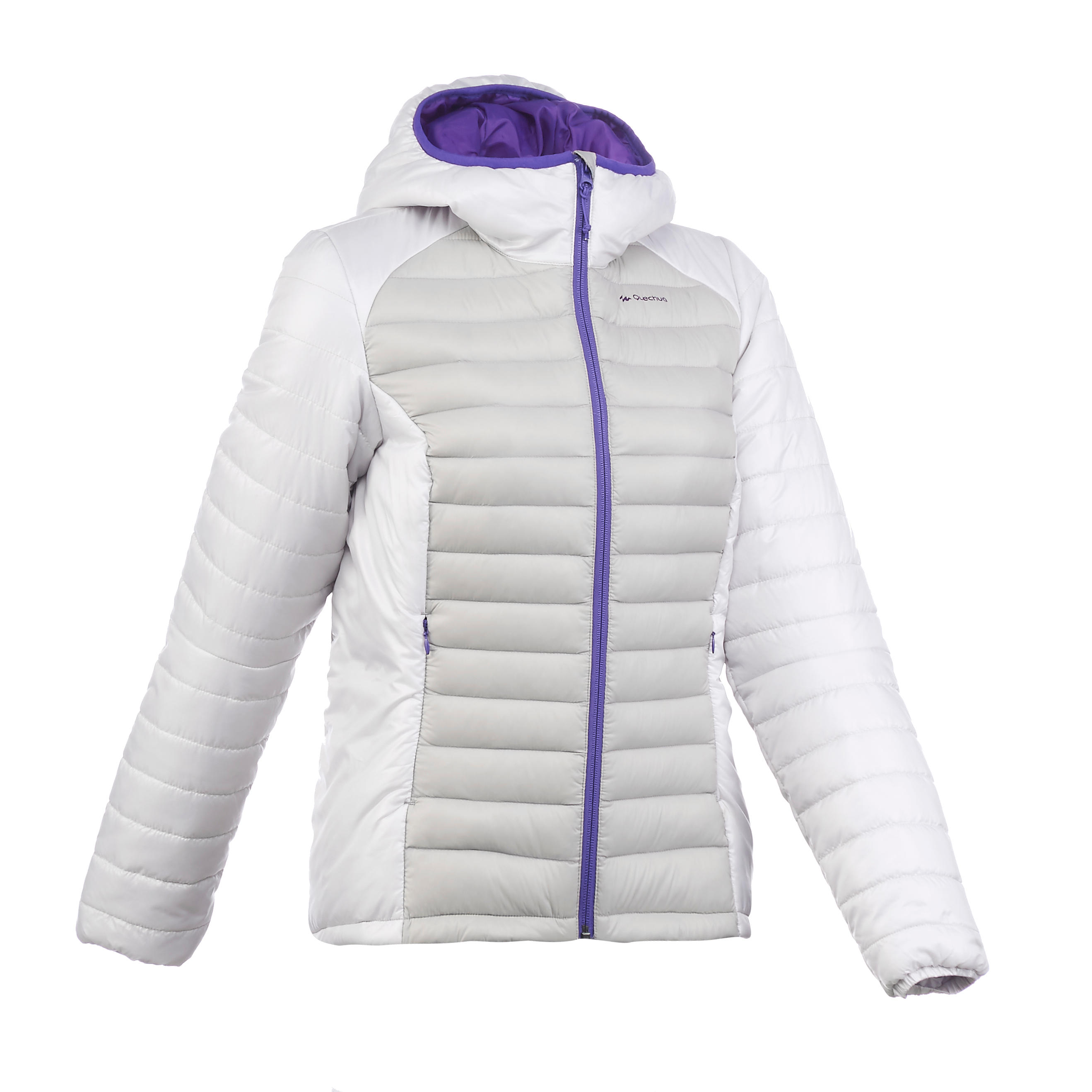 FORCLAZ X-Light Women's Quilted Hiking Jacket - Light grey