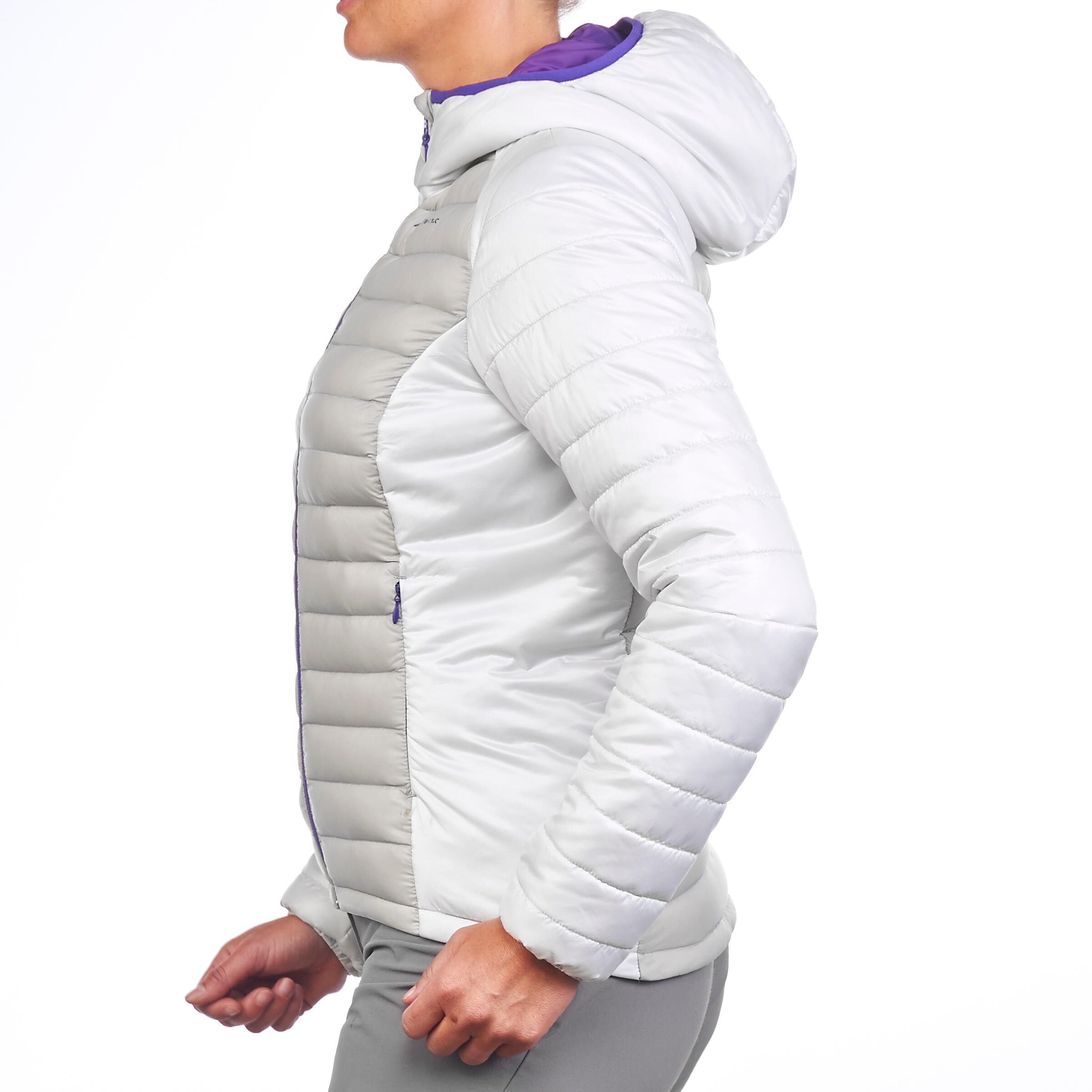 X-Light Women's Quilted Hiking Jacket - Light grey 6/15