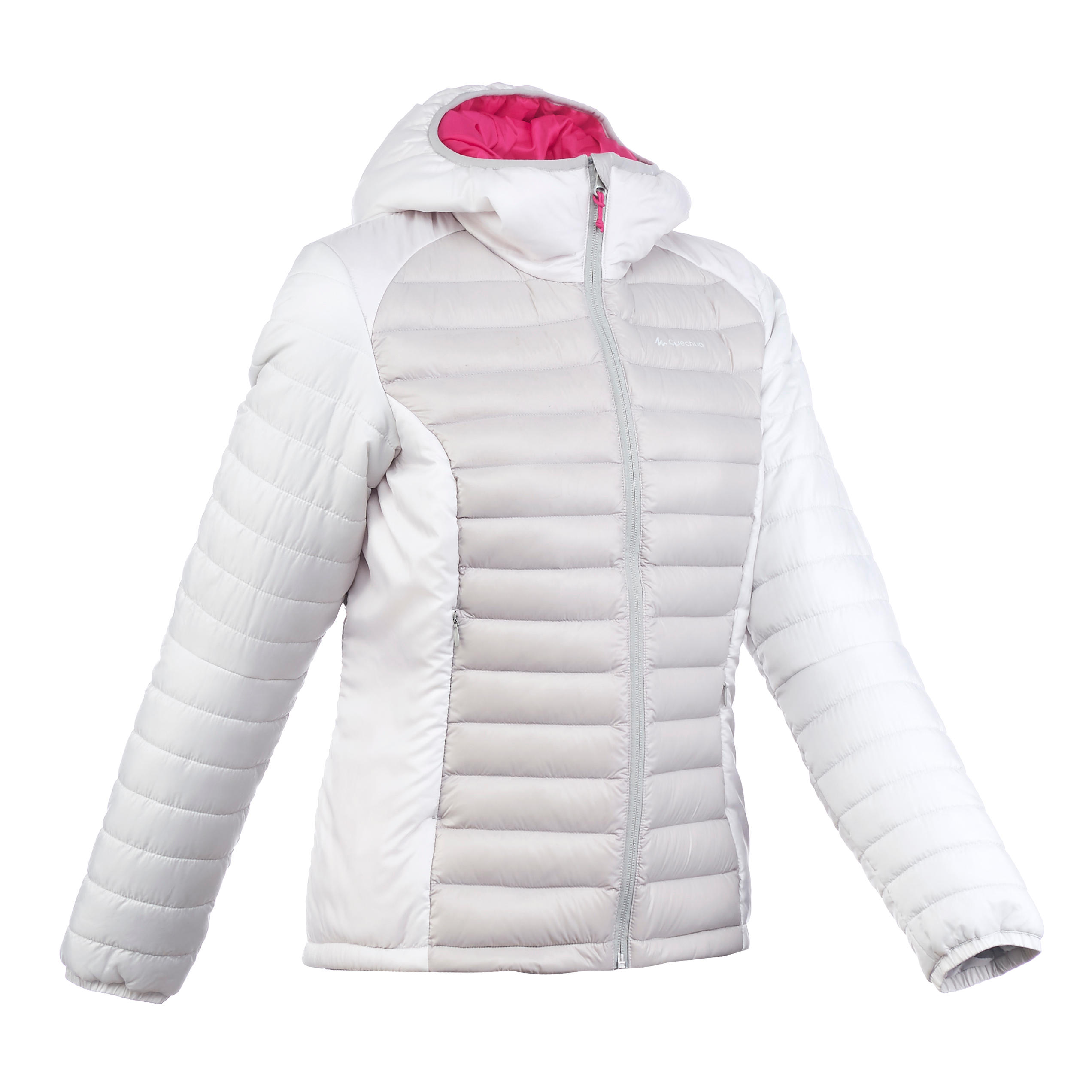FORCLAZ X-Light 1 Women's Quilted Hiking Jacket - Light grey
