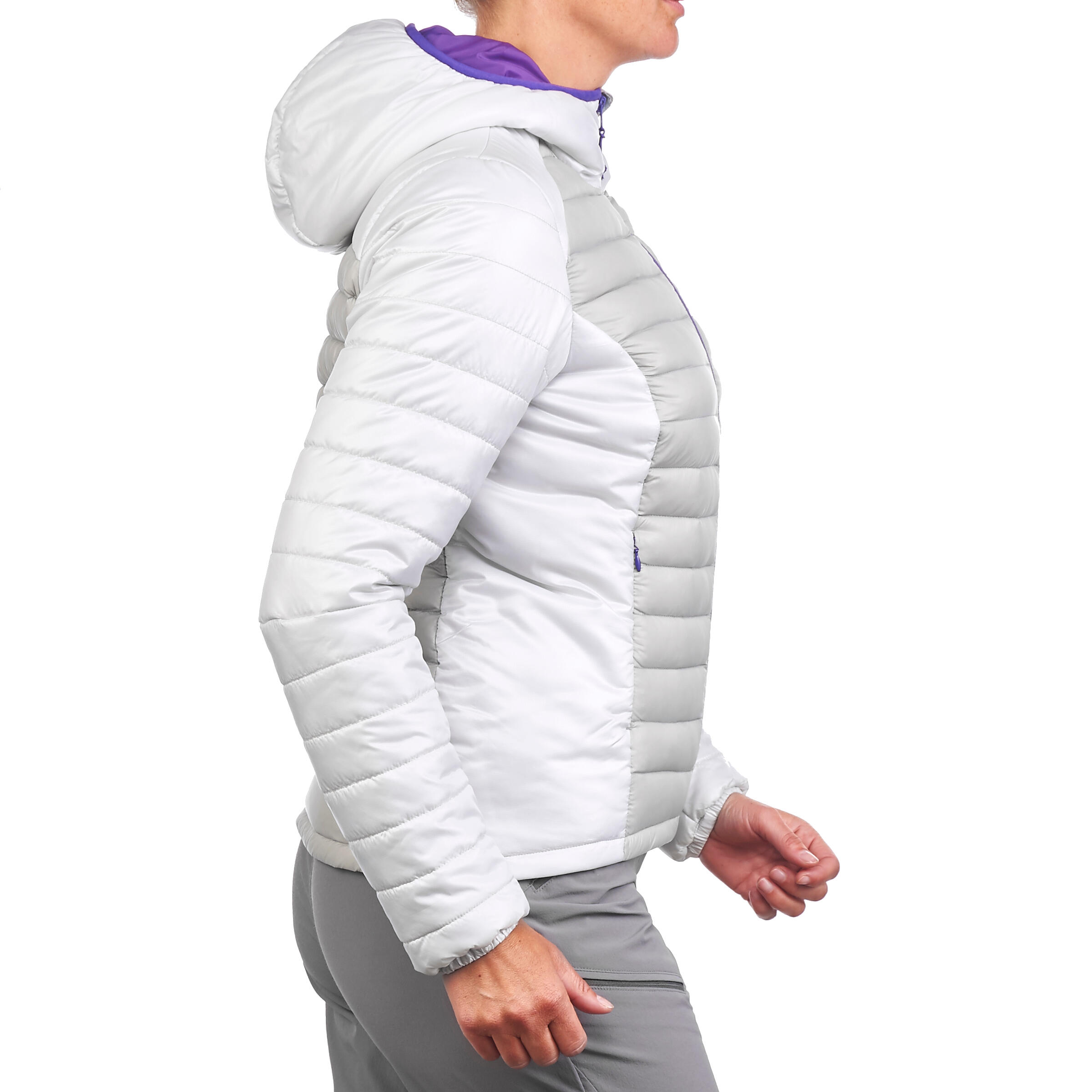 X-Light Women's Quilted Hiking Jacket - Light grey 4/15