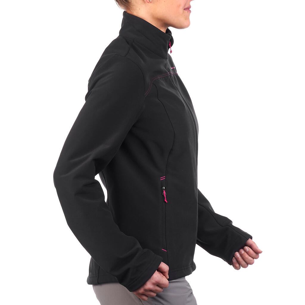 Softshelljacke Trek 100 Damen schwarz