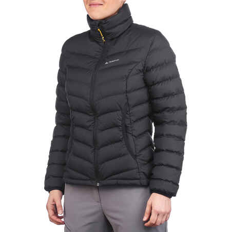 Chaqueta acolchada de trekking Full-down X-warm mujer negro 