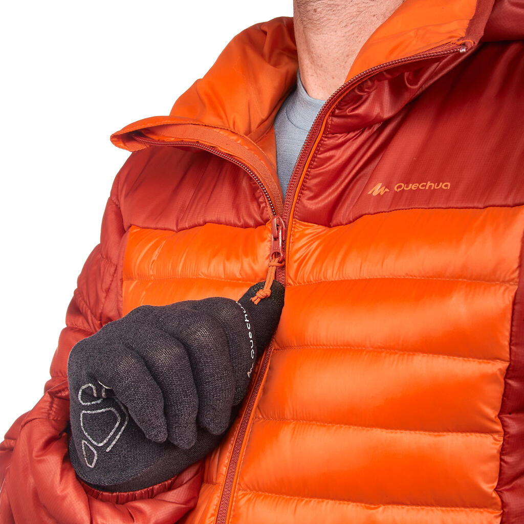 Moška jakna za treking iz puha X-Light – oranžna