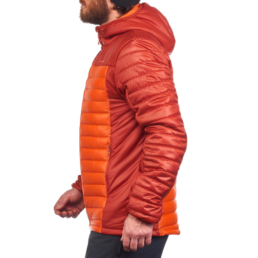 Moška jakna za treking iz puha X-Light – oranžna