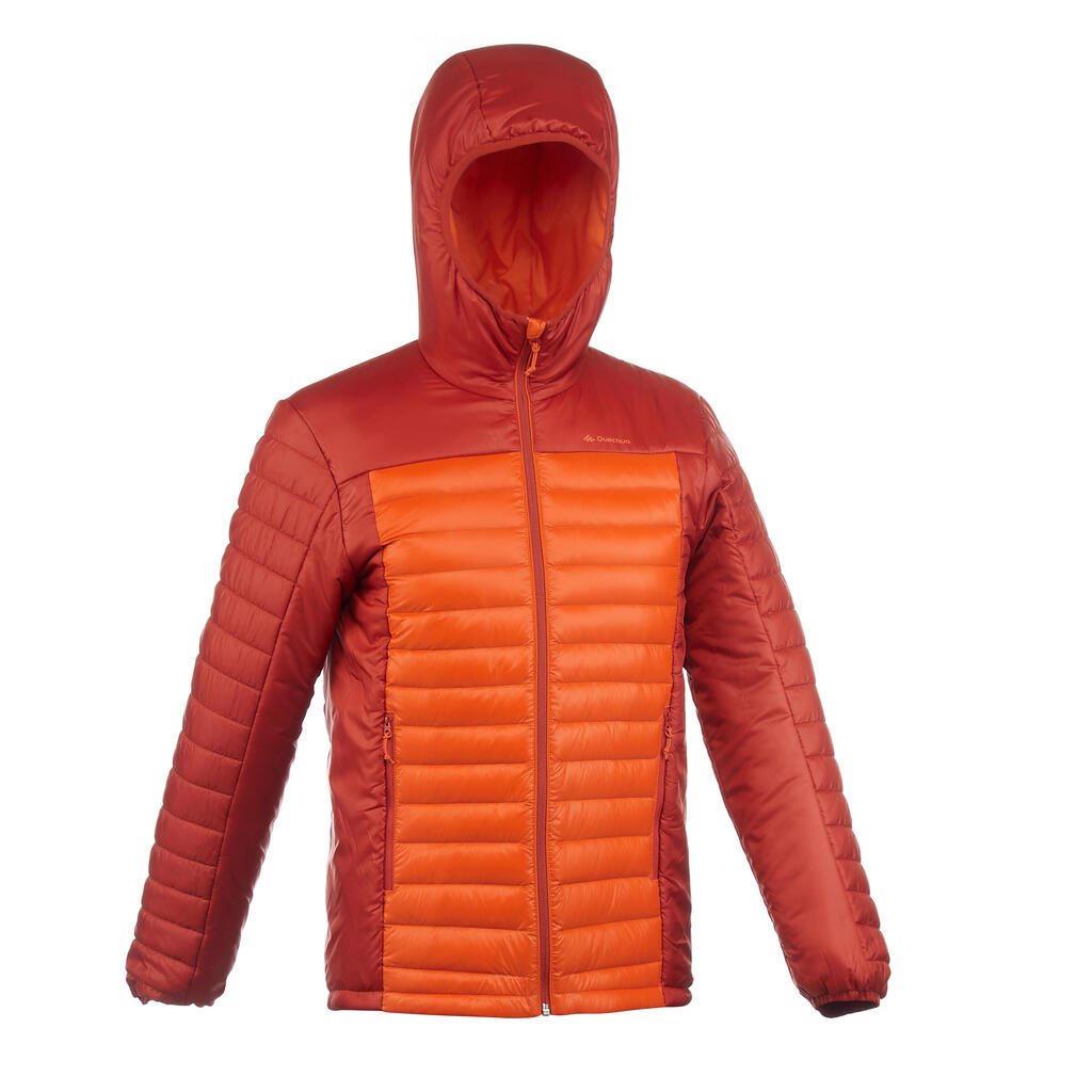 Moška jakna za treking iz puha X-Light – oranžna