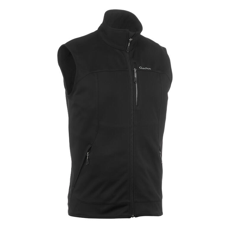 Gilet coupe vent de trek montagne - TREK 100 WIND noir homme