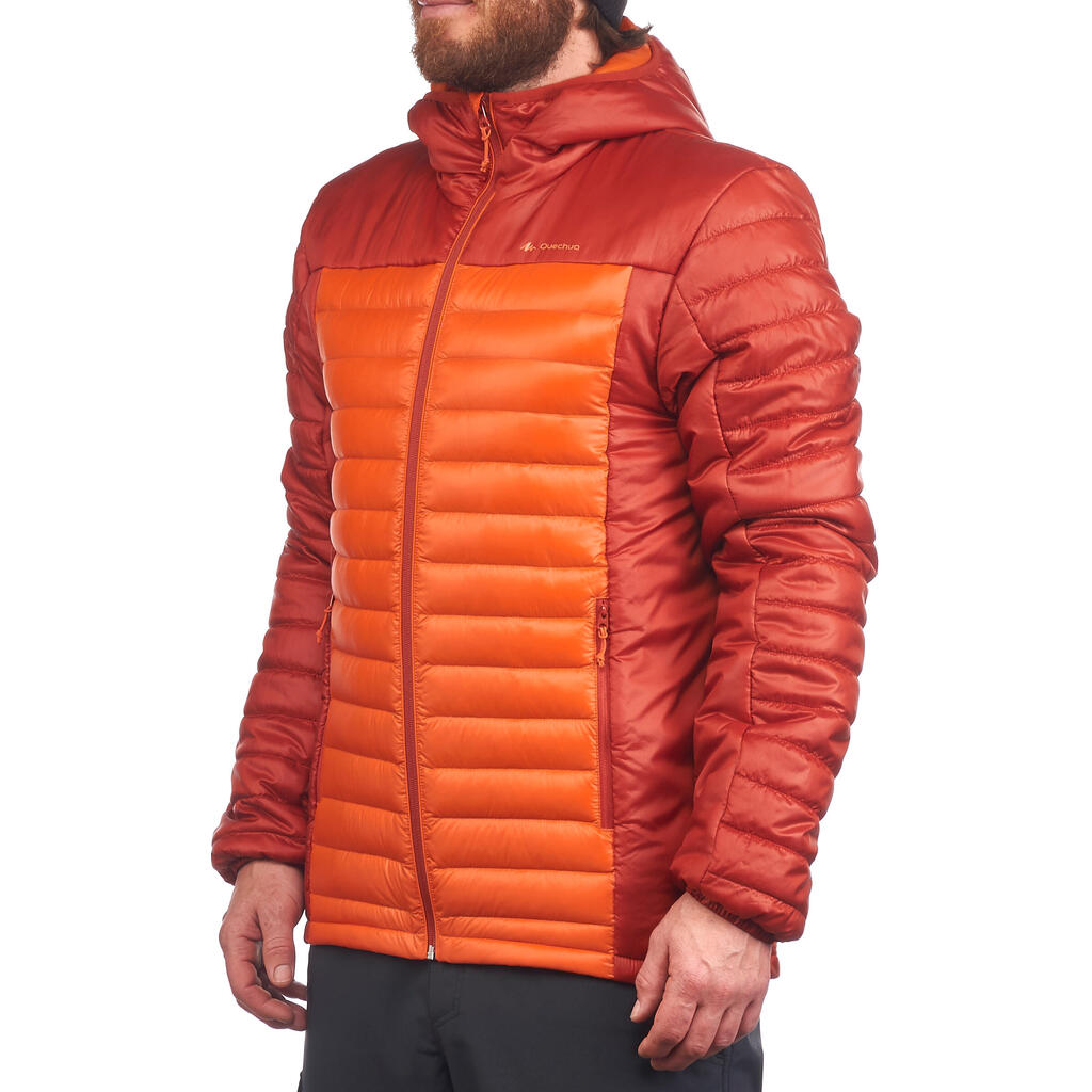Moška jakna za treking iz puha X-Light – oranžna