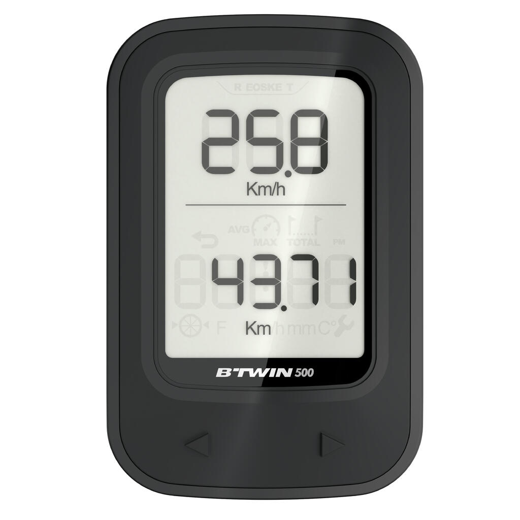 Cyklistický tachometer Van Rysel 500 bezdrôtový čierny