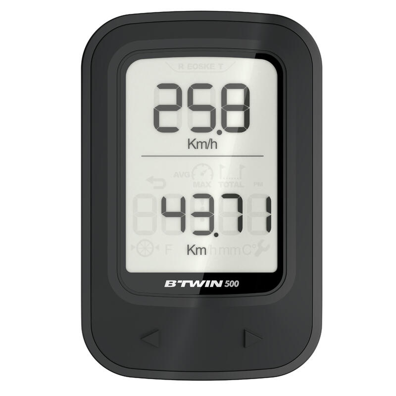 無線自行車碼錶 Van Rysel 500－黑色
