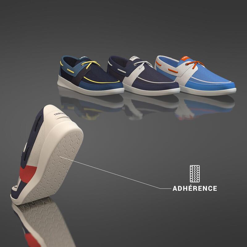 Chaussures bateau homme SAILING 100 bleu/jaune