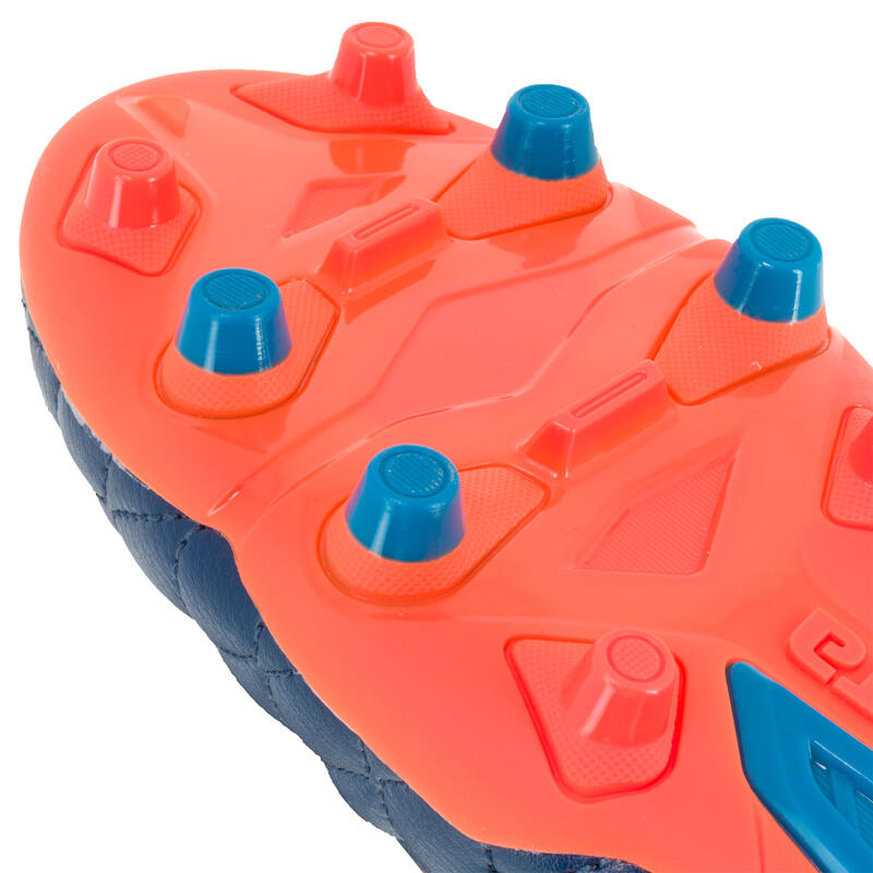 Ragbyová obuv Agility 500 FG na suchý povrch oranžovo-modrá