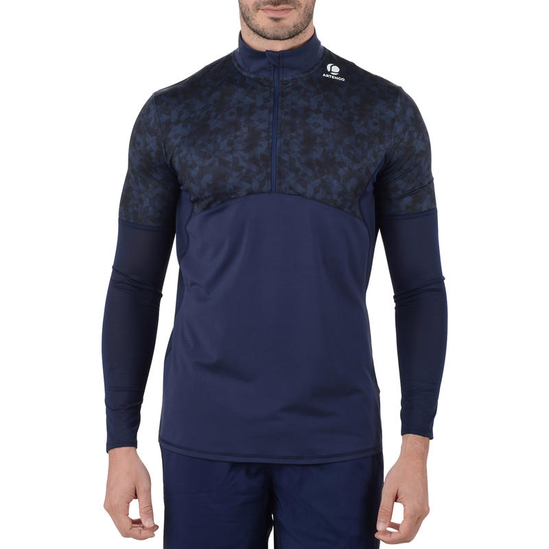 Camiseta Termica Manga Larga Hombre 900 Azul Marino Hexagono Artengo