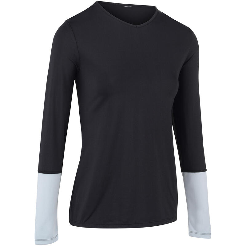 Essential Women's Tennis T-Shirt - Black/Grey