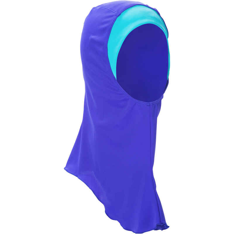 قبعة السباحة ذات التغطية الكاملة - زرقاء