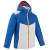 KIDS' SKI JACKET 300 - BLUE AND GREY