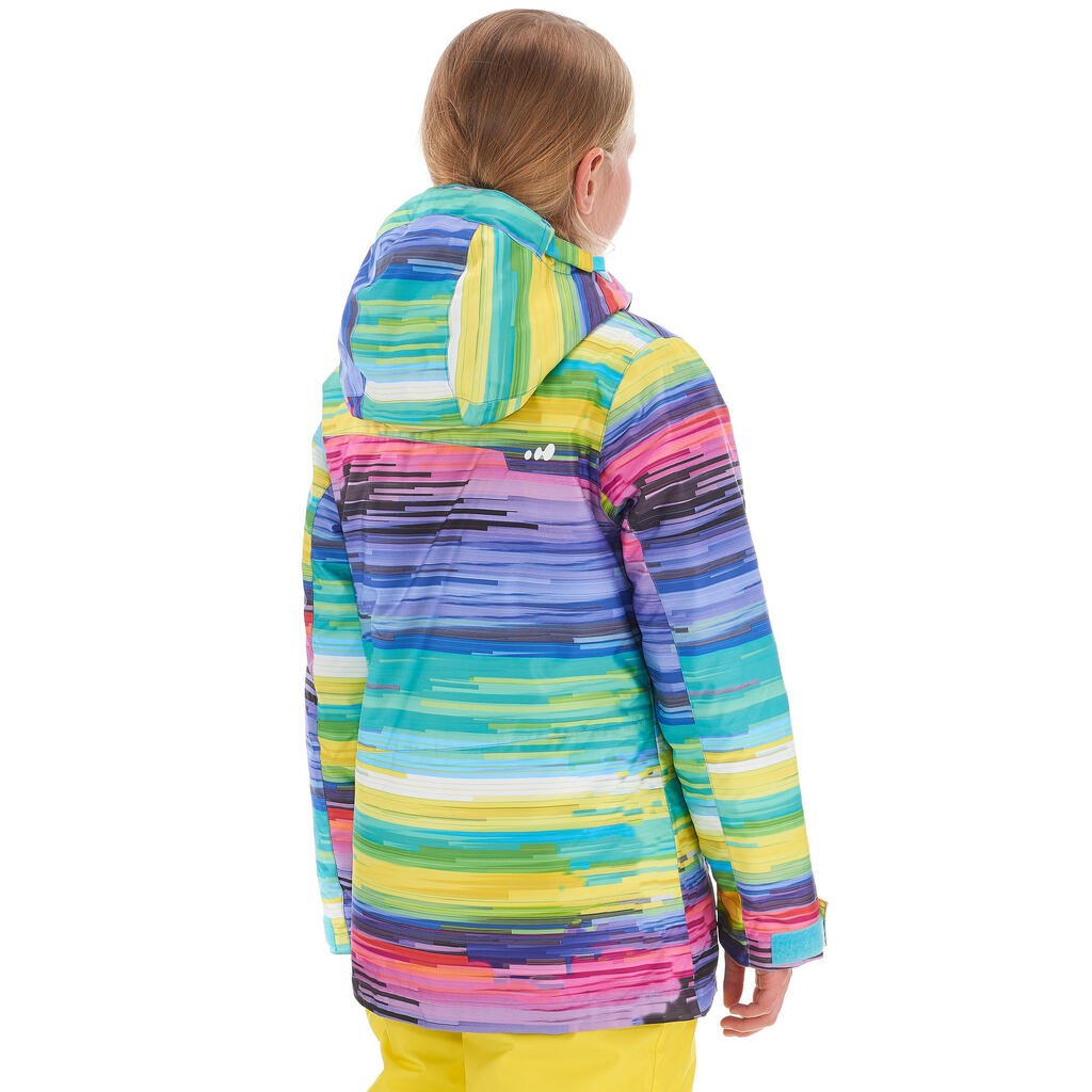 Snowboardjacke Skijacke SNB 500 Mädchen blau und türkis