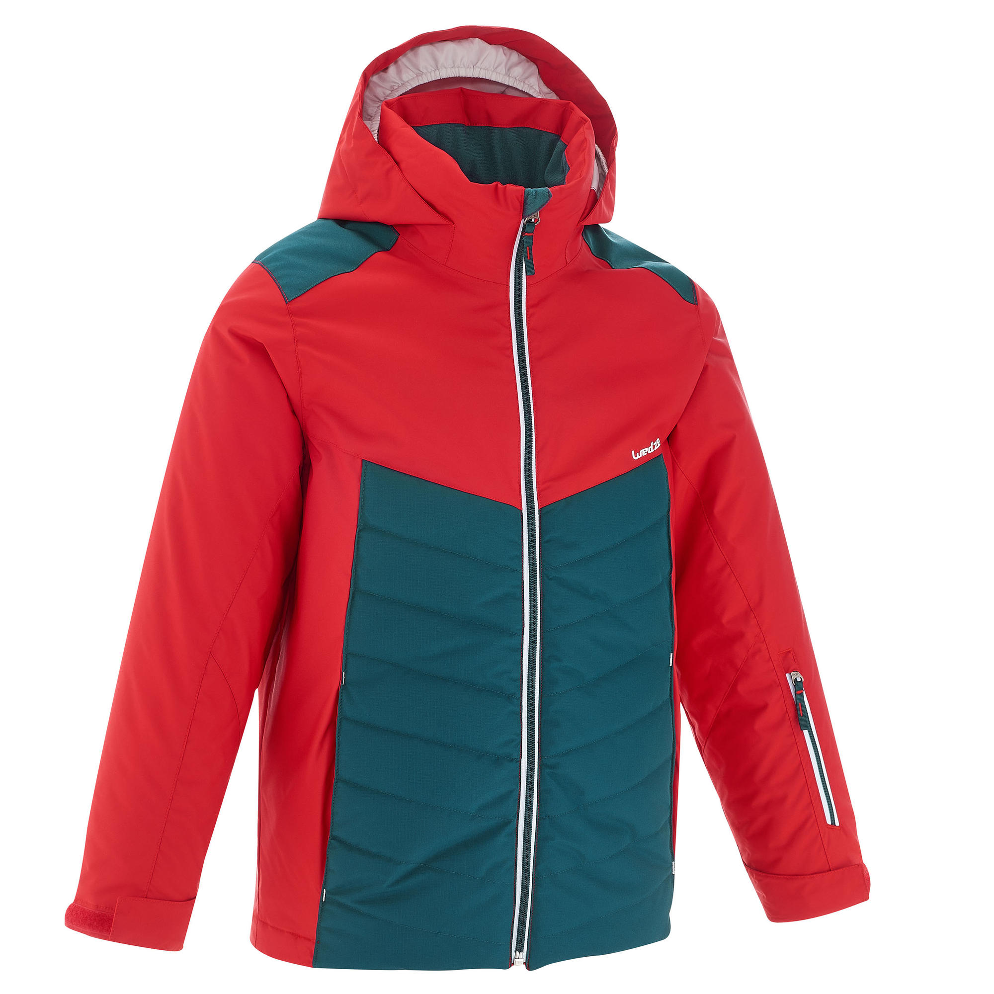VESTE SKI 300 GARÇON ROUGE PETROL | Wedze