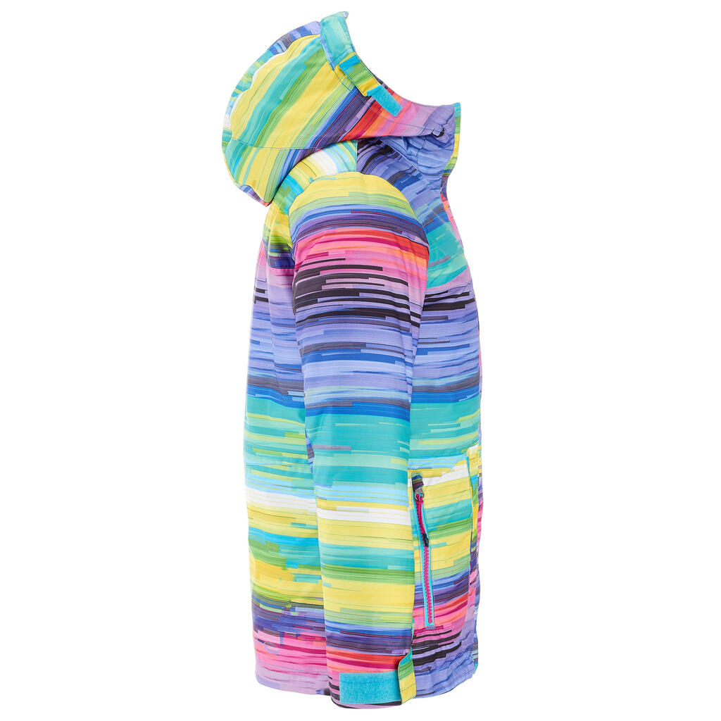 Snowboardjacke Skijacke SNB 500 Mädchen blau und türkis