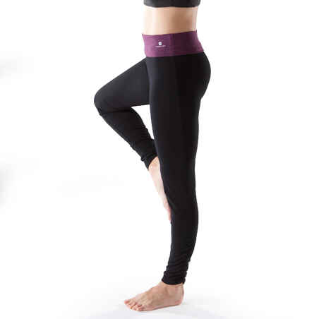 Women's Organic Cotton Yoga Leggings - Black