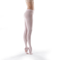 Collant convertible fille rose pâle.
