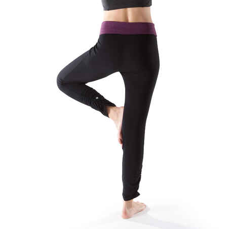 Women's Organic Cotton Yoga Leggings - Black