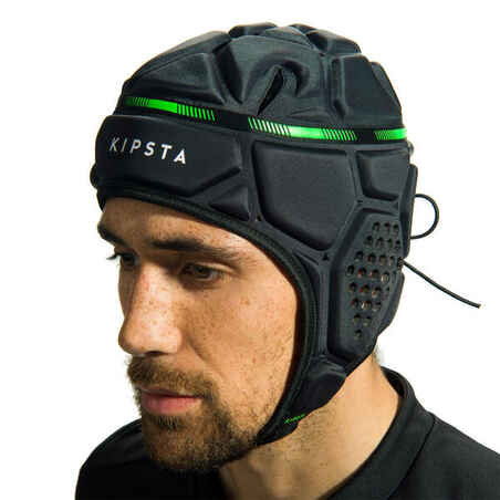 R500 Rugby Scrum Cap - Dark Grey/Green