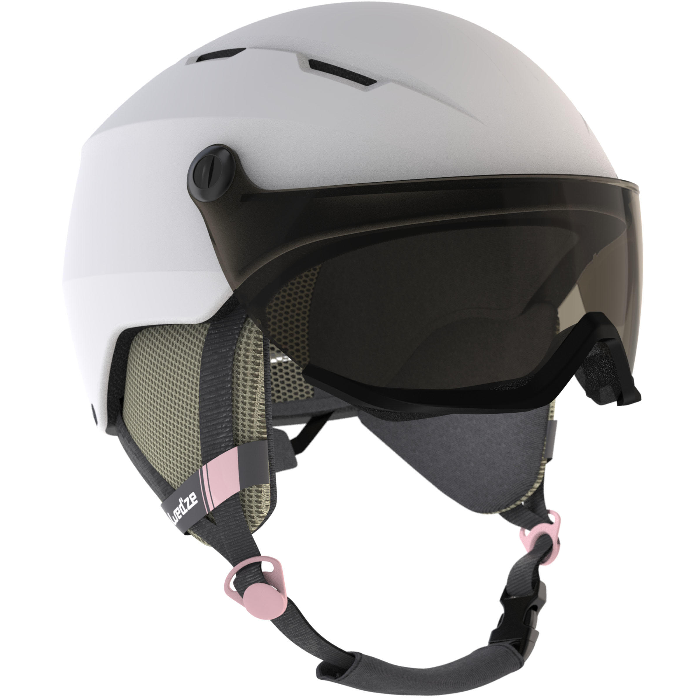 WEDZE H350 Adult's Ski Helmet with bad weather visor (S1) - White.