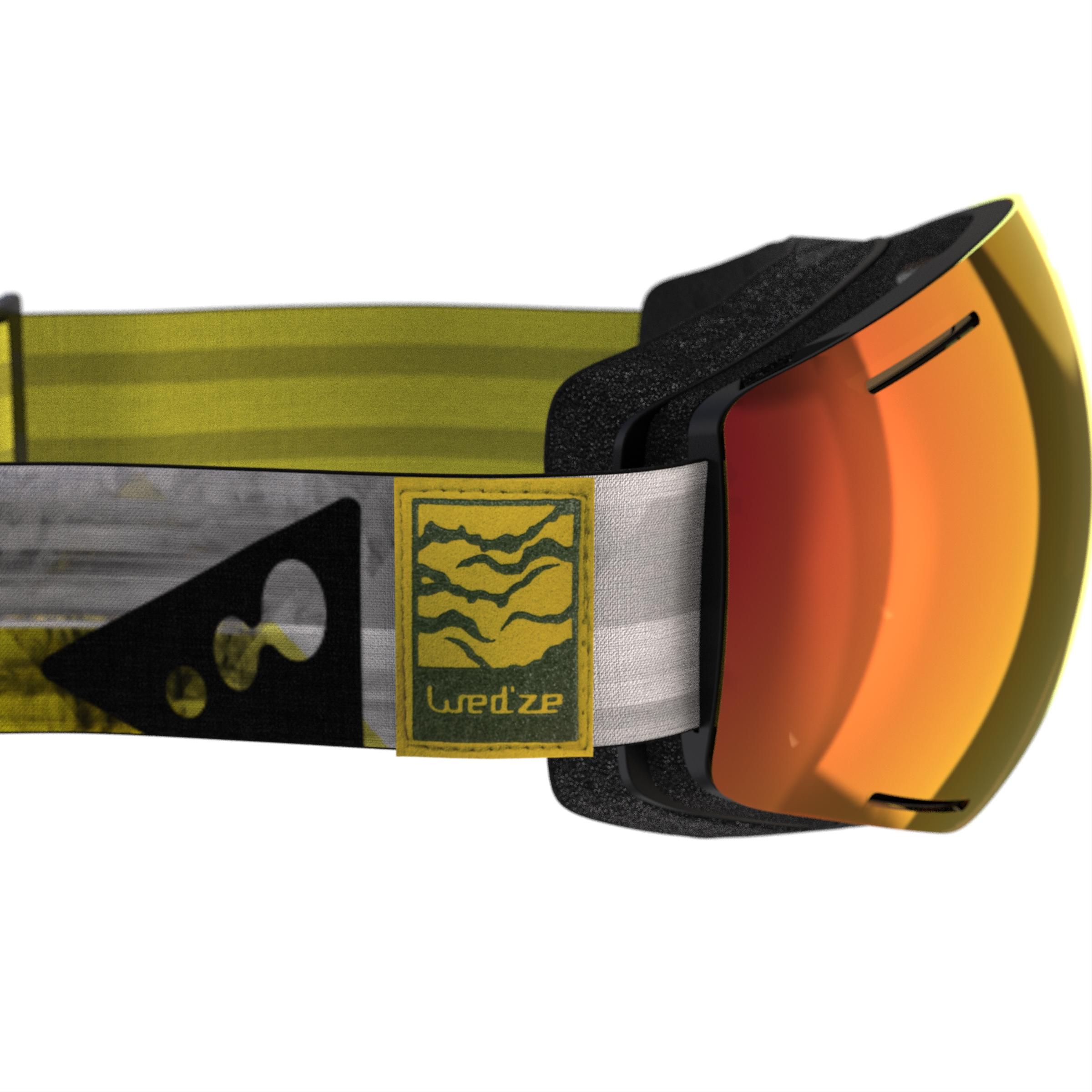 

Kids’ and Adult Skiing and Snowboarding Mask G 520 - Good Weather Yellow