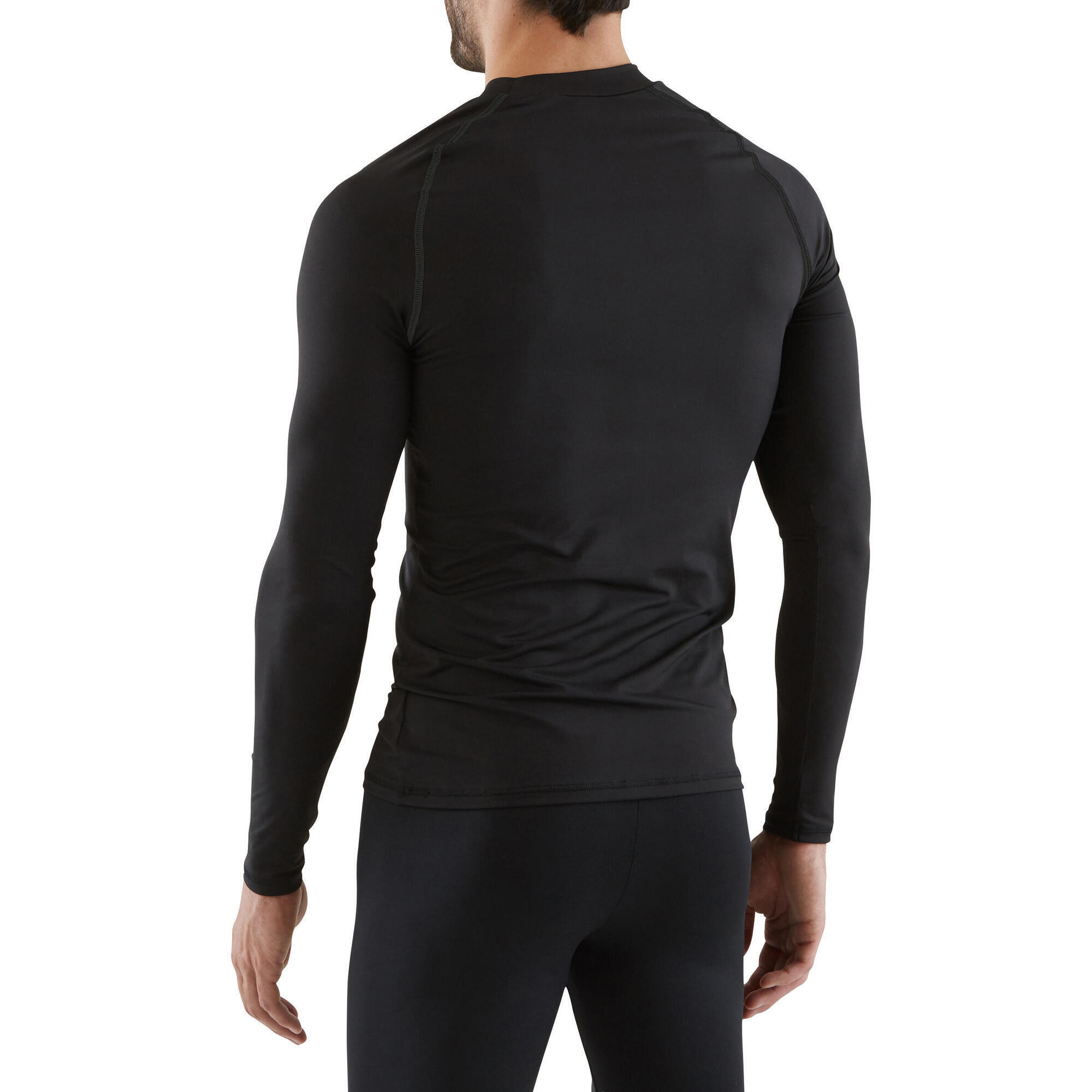 Maglia termica maniche lunghe KEEPDRY 100 nera KIPSTA | DECATHLON