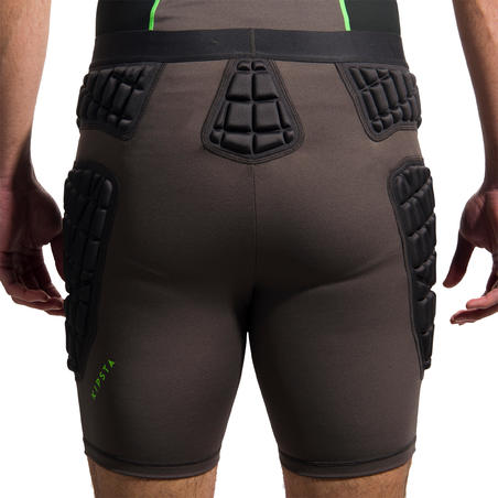 Sous short de protection rugby adulte gris vert