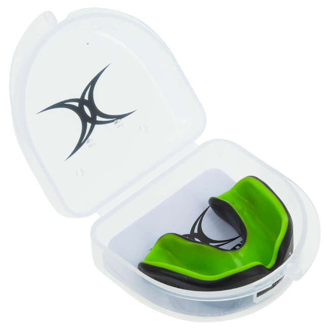 GILBERT Virtuo Adult Rugby Mouthguard Black/Green