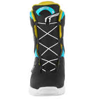 Snowboard Boots All Mountain/Freestyle Indy 100 Fast Lock Kinder schwarz/blau