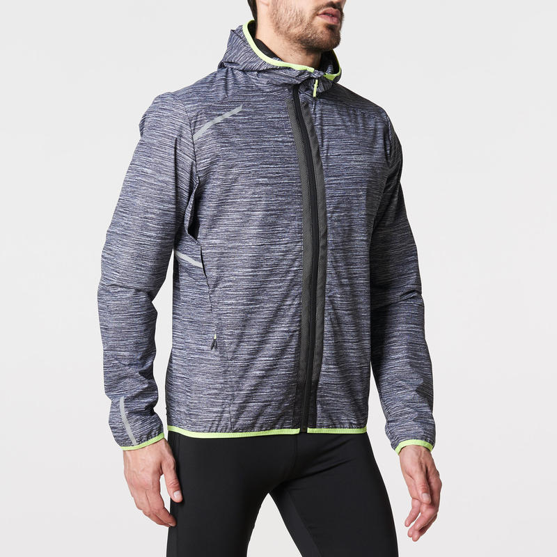 RUN RAIN men's running jacket grey