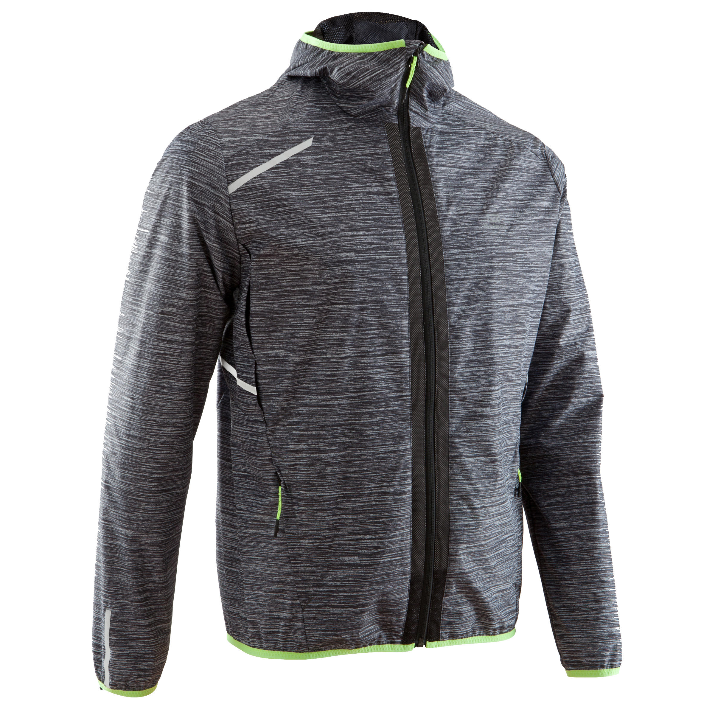 Veste jogging coupe pluie homme RUN RAIN gris Kalenji Decathlon