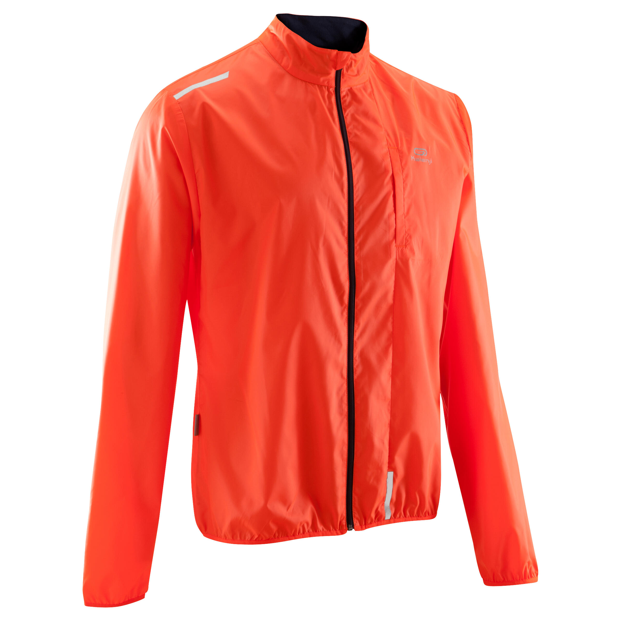 Run Wind Men s Running Jacket Orange Decathlon