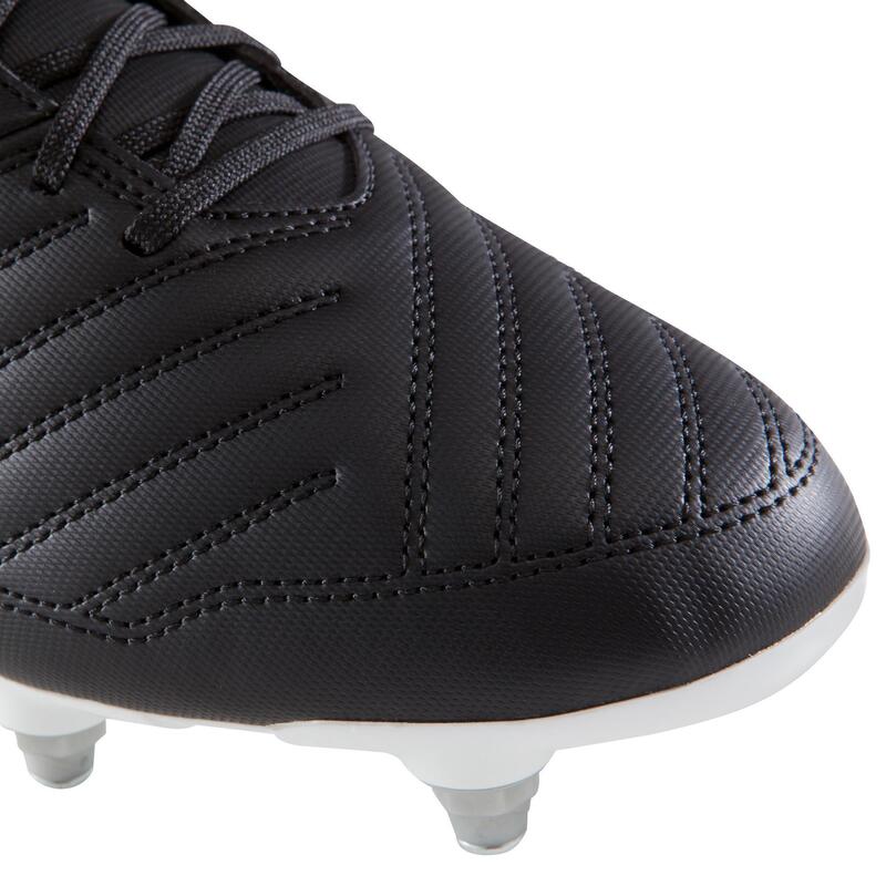 Chuteiras de Futebol em Relva Molhada Homem Agility 100 SG Preto