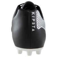 حذاء كرة قدم 100 FG للكبار لملاعب النجيل الطبيعي - لون أسود / أبيض