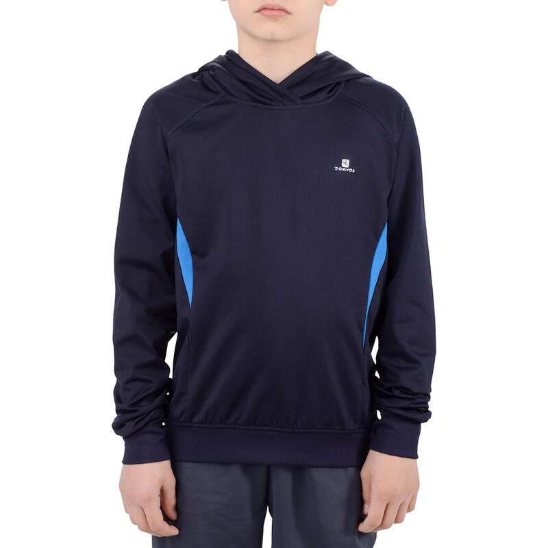 Sweatshirt 580 mit Kapuze Kinder marineblau