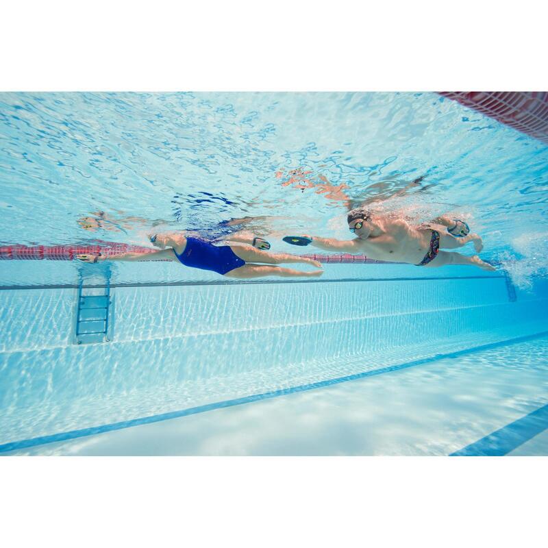 Maillot de bain natation une pièce femme résistant au chlore Kamiye bleu