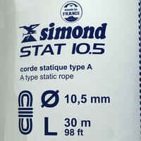 Semi-Static Rope  10.5 mm x 30 m - Stat 10.5 White