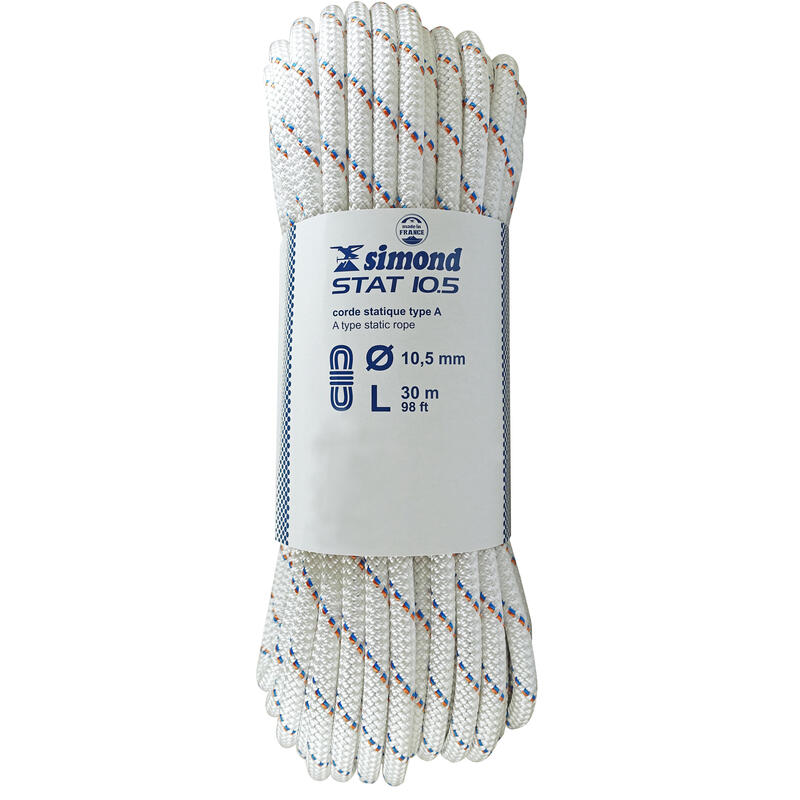 Semi-Static Rope 10.5 mm x 30 m - Stat 10.5 White